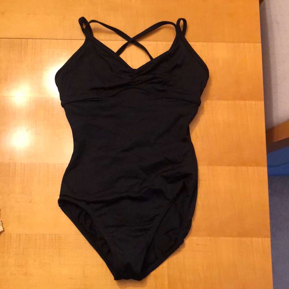 Girl’s black leotard